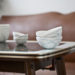 Tasses, bols collection silk porcelaine fil de couleur tissé dans la paroi fait main delphine millet atelier ceramics d poitiers